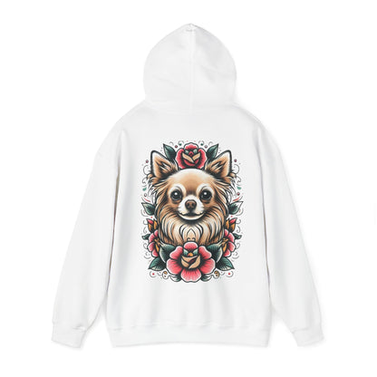 Chihuahua Floral Tattoo Hoodie - Unisex Heavy Blend™ Sweatshirt