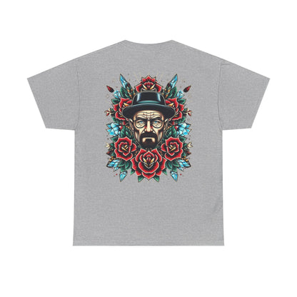 Kingpin Ink Alchemy Co. Unisex Heavy Cotton Tee - Edgy Tattoo Art Shirt with Floral Design