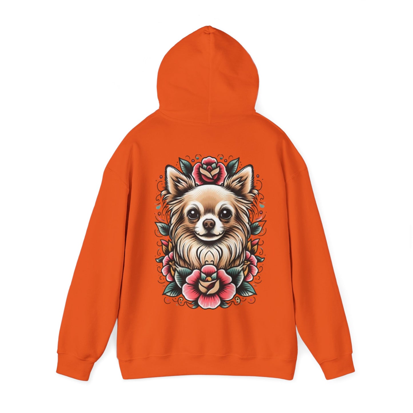 Chihuahua Floral Tattoo Hoodie - Unisex Heavy Blend™ Sweatshirt