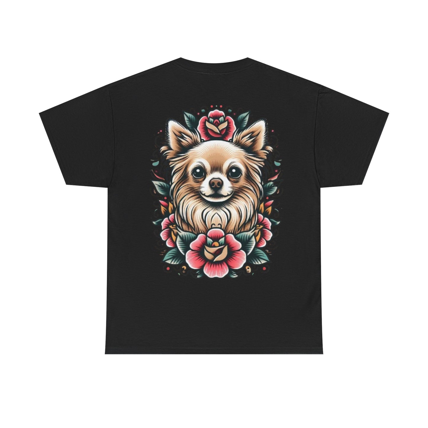 Chihuahua Floral Graphic Unisex Heavy Cotton Tee