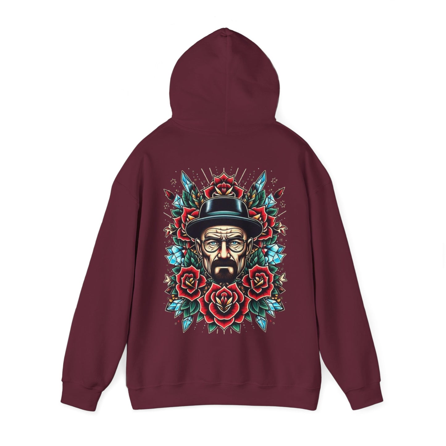 Kingpin Ink Alchemy Co. Artistic Hooded Sweatshirt | Unisex Heavy Blend with Unique Floral Design