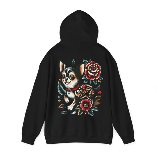 Chihuahua Floral Art Hoodie - Ink Alchemy Co.