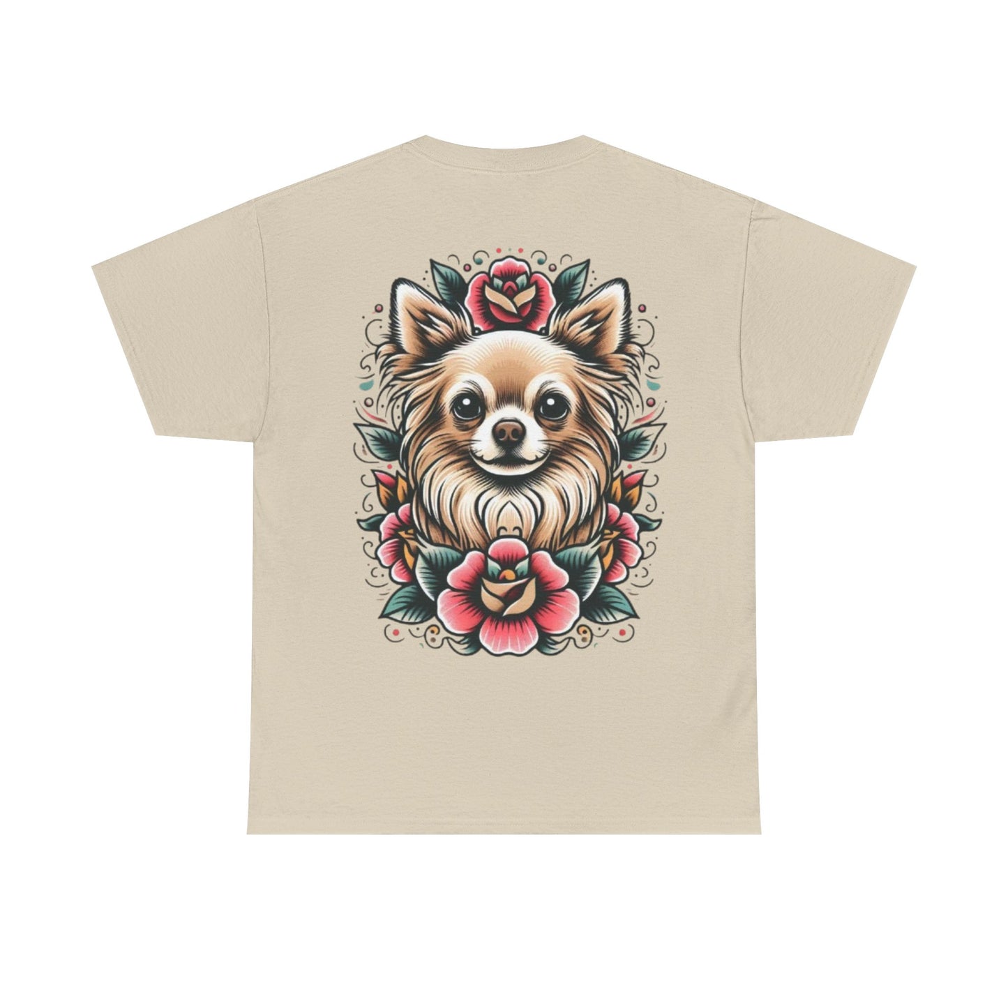 Chihuahua Floral Graphic Unisex Heavy Cotton Tee