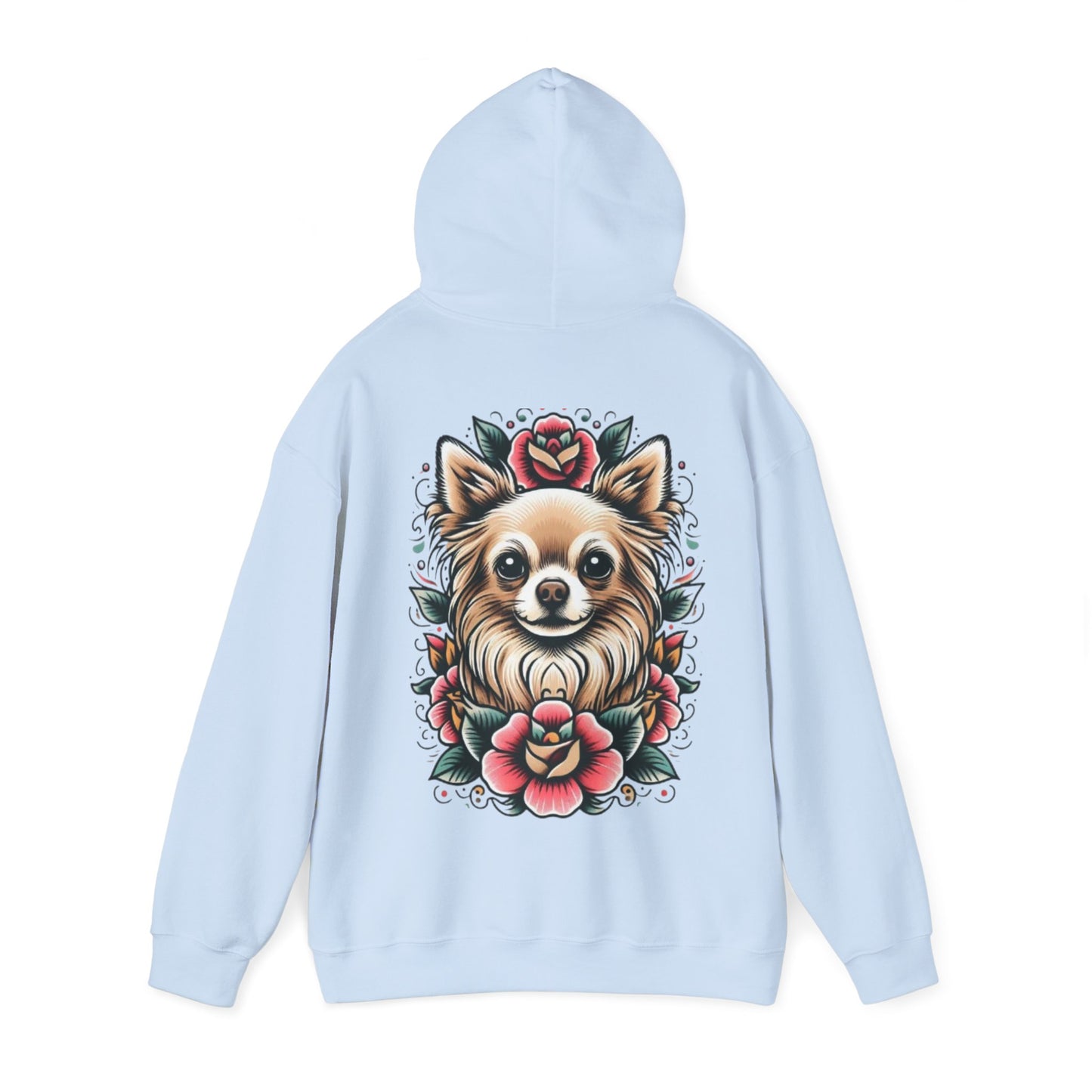 Chihuahua Floral Tattoo Hoodie - Unisex Heavy Blend™ Sweatshirt