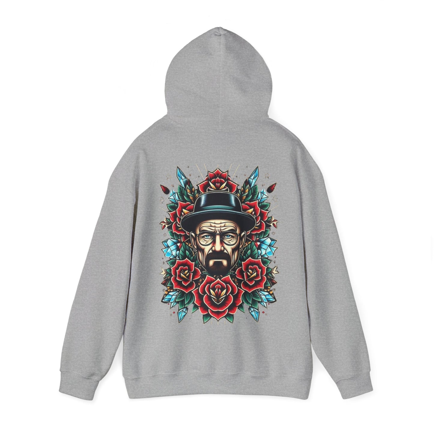 Kingpin Ink Alchemy Co. Artistic Hooded Sweatshirt | Unisex Heavy Blend with Unique Floral Design