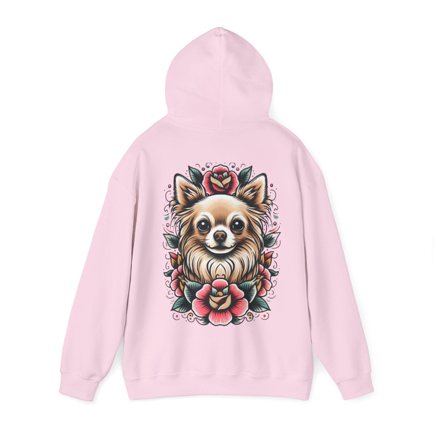 Chihuahua Floral Tattoo Hoodie - Unisex Heavy Blend™ Sweatshirt