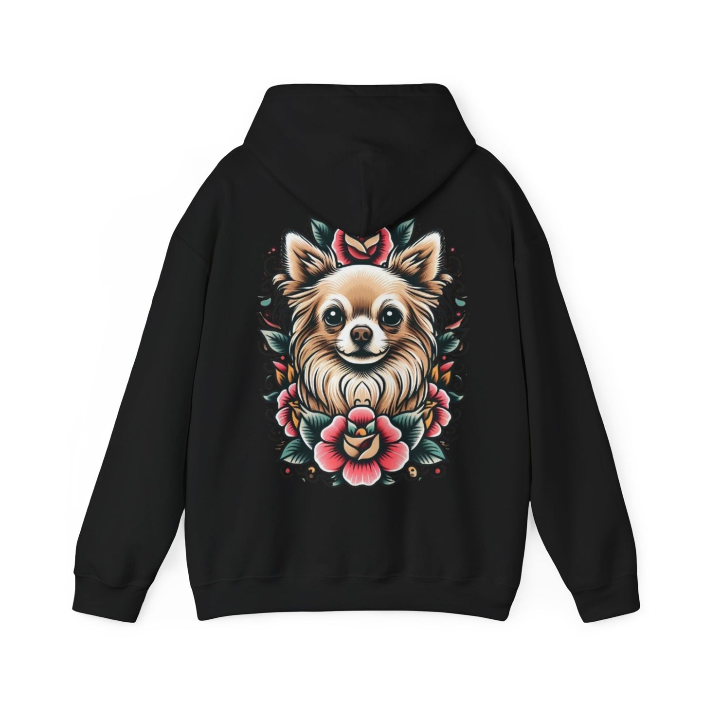 Chihuahua Floral Tattoo Hoodie - Unisex Heavy Blend™ Sweatshirt