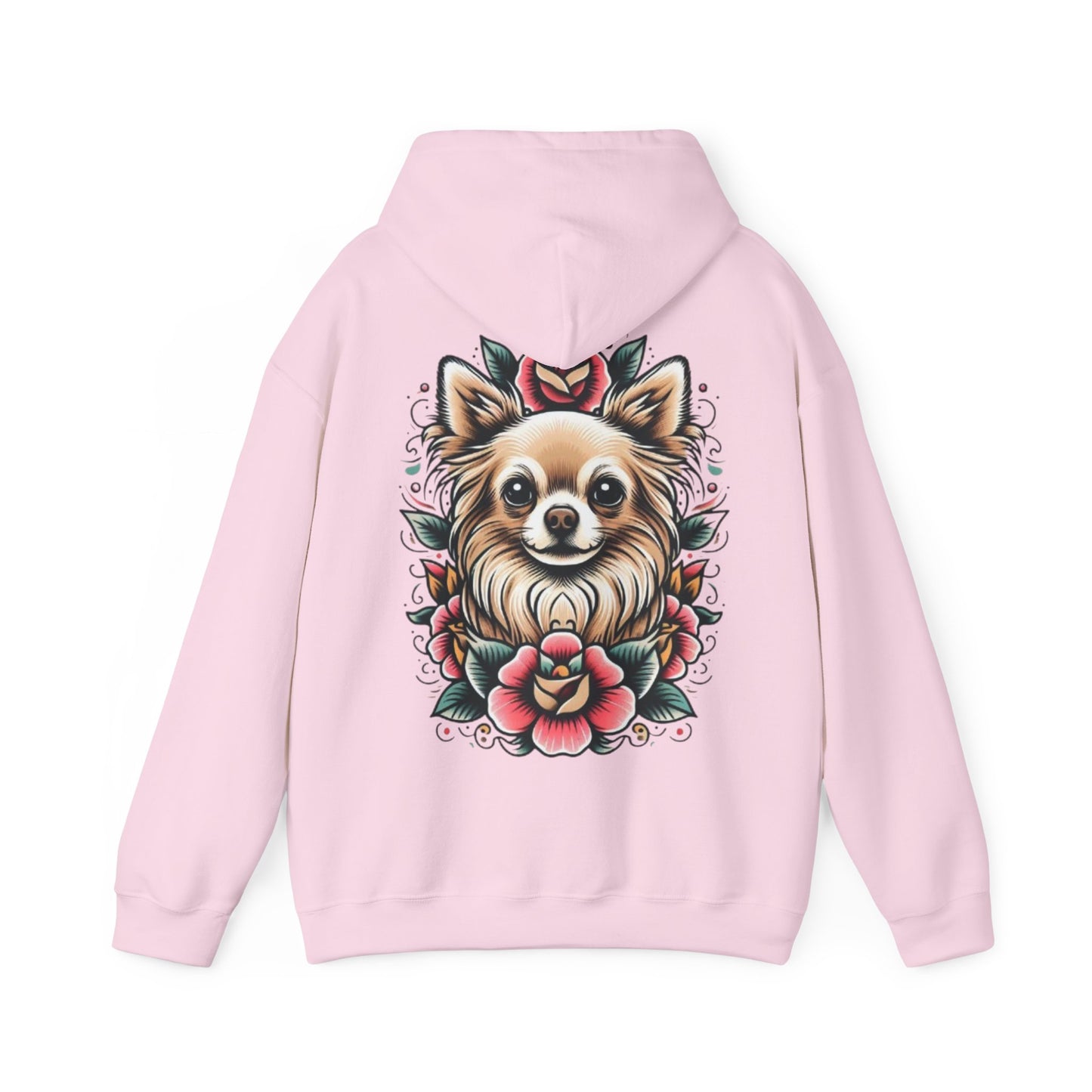 Chihuahua Floral Tattoo Hoodie - Unisex Heavy Blend™ Sweatshirt