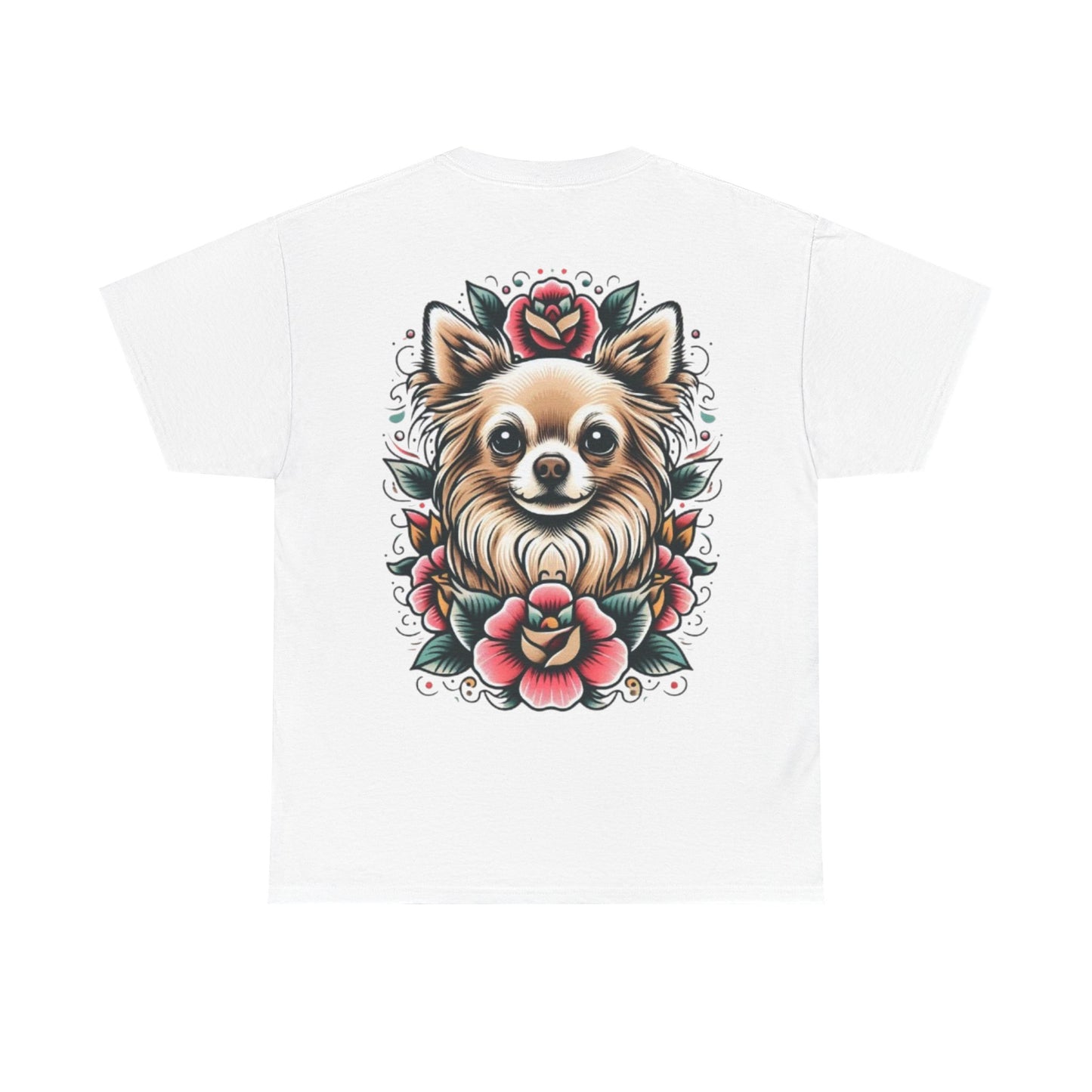 Chihuahua Floral Graphic Unisex Heavy Cotton Tee