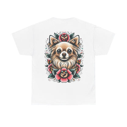 Chihuahua Floral Graphic Unisex Heavy Cotton Tee