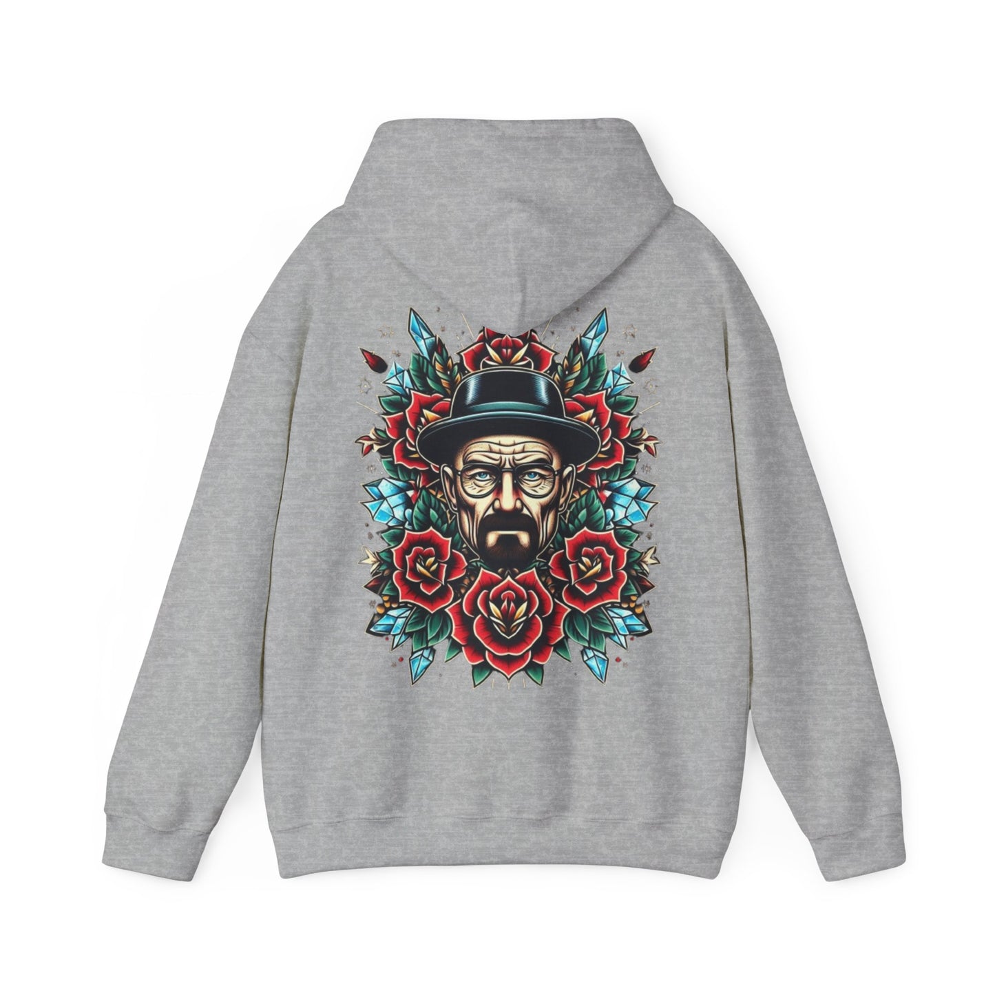 Kingpin Ink Alchemy Co. Artistic Hooded Sweatshirt | Unisex Heavy Blend with Unique Floral Design