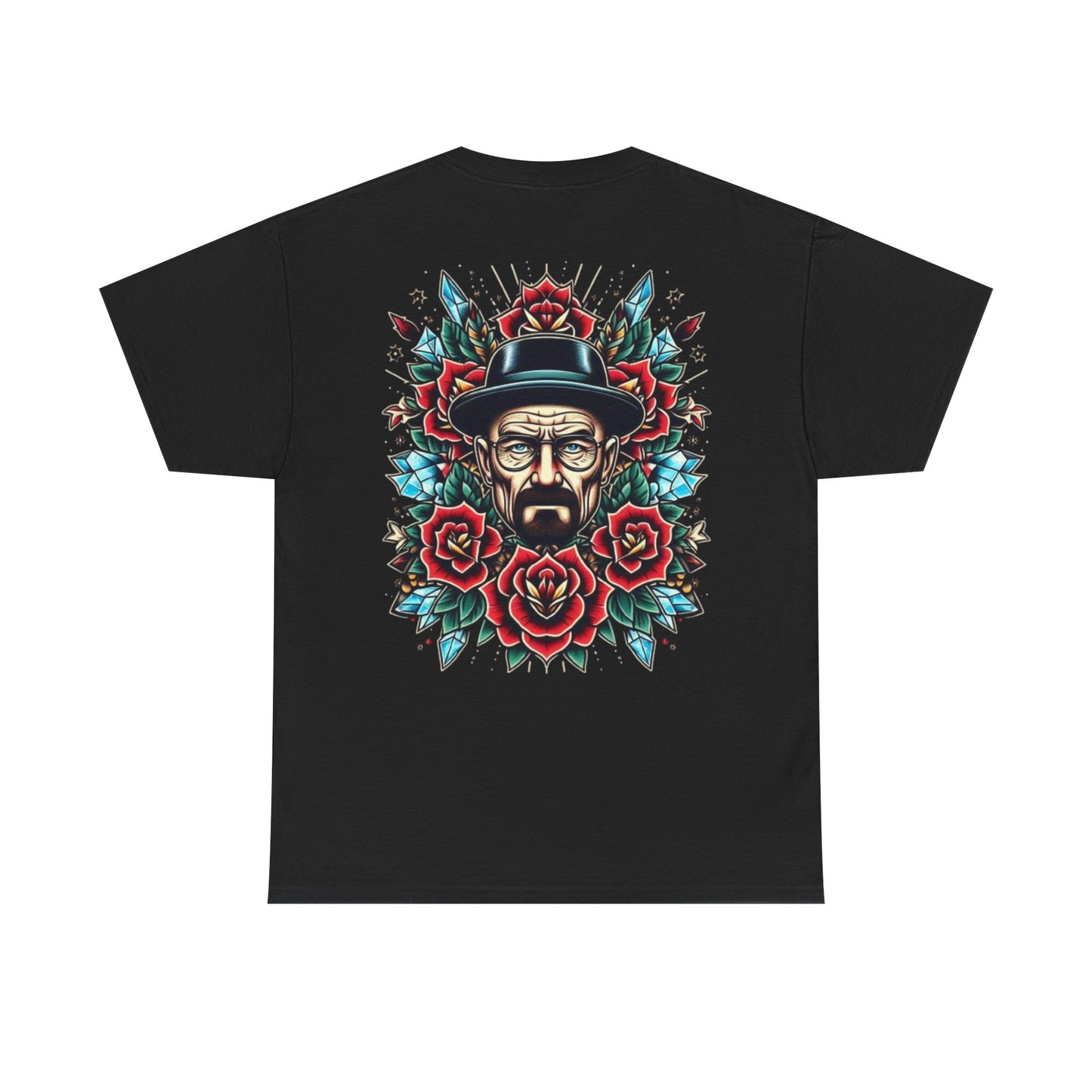 Kingpin Ink Alchemy Co. Unisex Heavy Cotton Tee - Edgy Tattoo Art Shirt with Floral Design