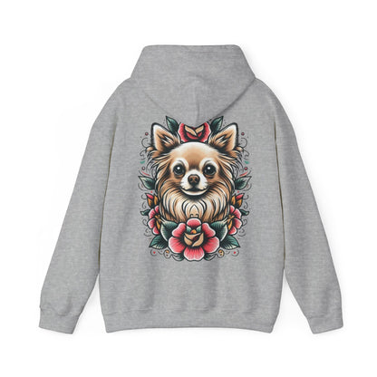 Chihuahua Floral Tattoo Hoodie - Unisex Heavy Blend™ Sweatshirt