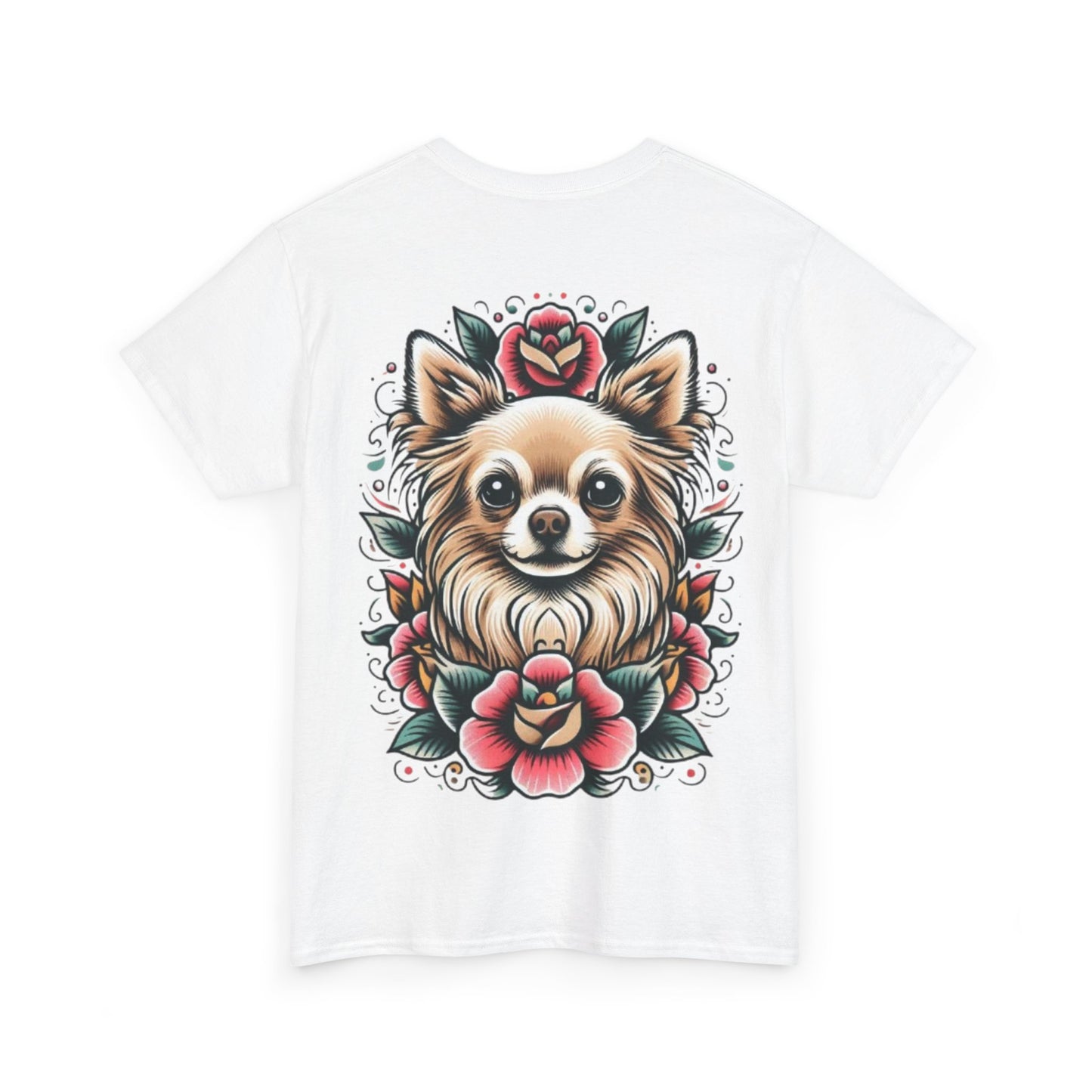 Chihuahua Floral Graphic Unisex Heavy Cotton Tee