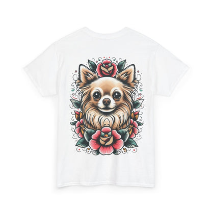 Chihuahua Floral Graphic Unisex Heavy Cotton Tee