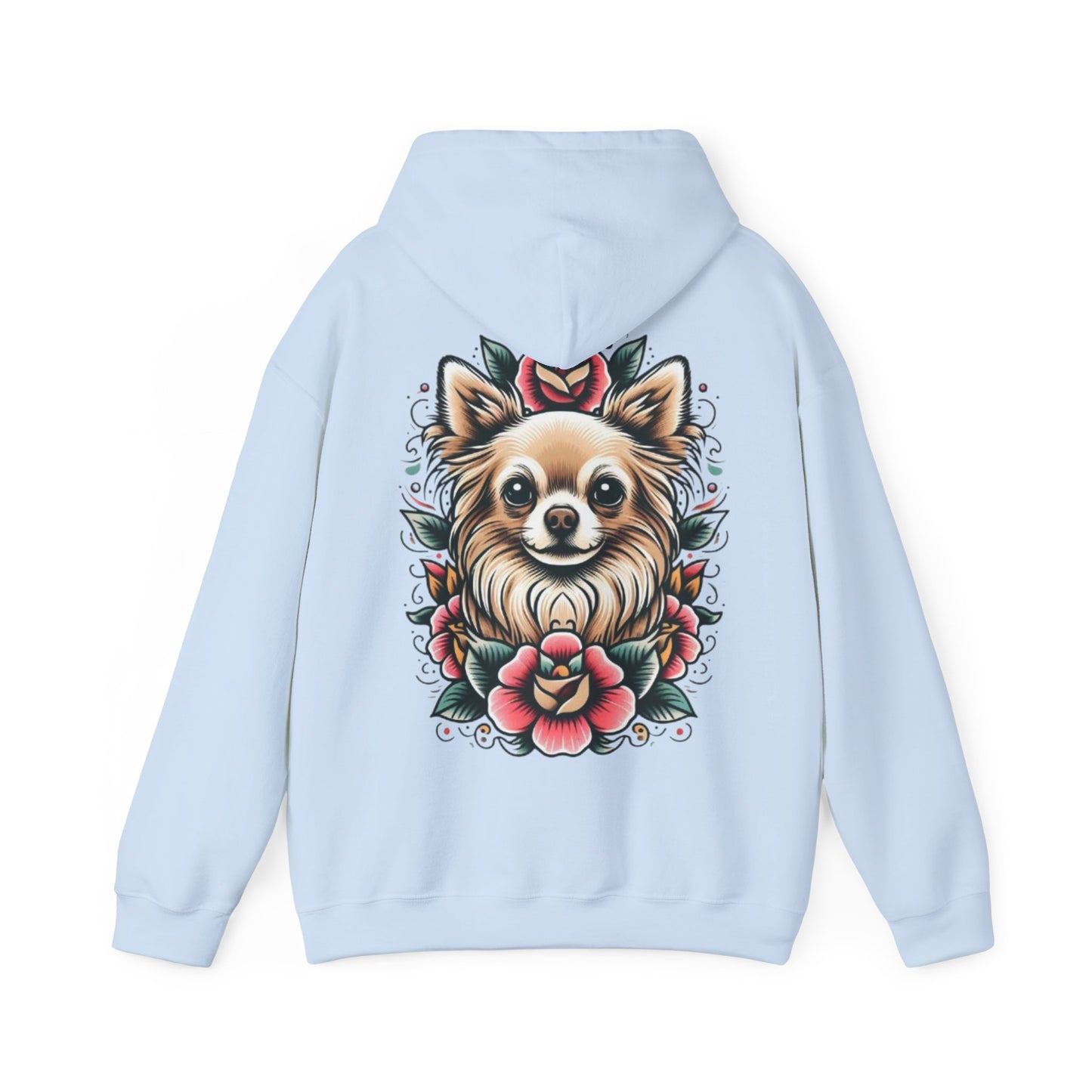 Chihuahua Floral Tattoo Hoodie - Unisex Heavy Blend™ Sweatshirt