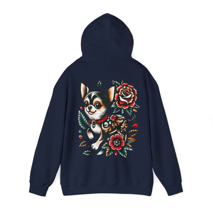 Chihuahua Floral Art Hoodie - Ink Alchemy Co.