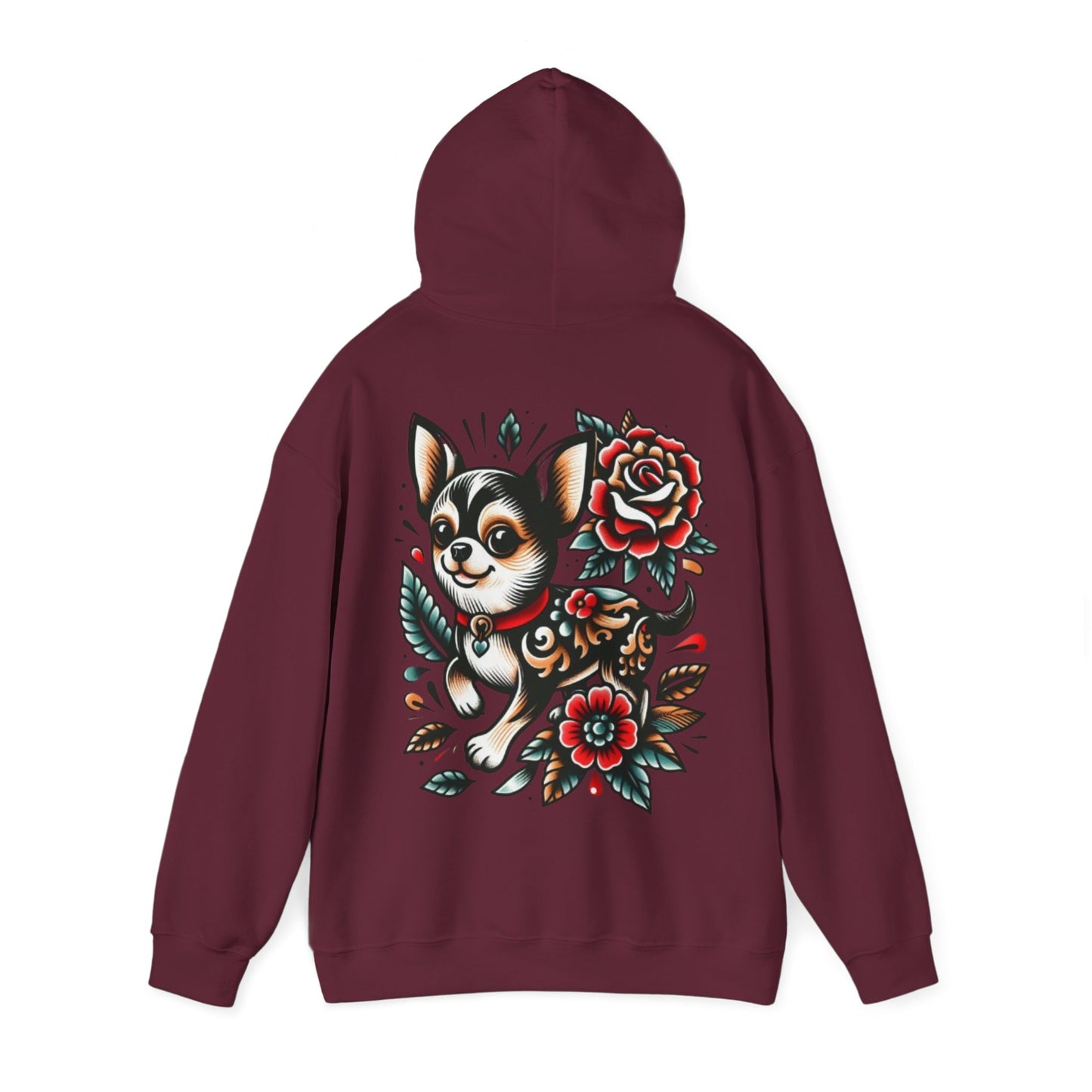 Chihuahua Floral Art Hoodie - Ink Alchemy Co.