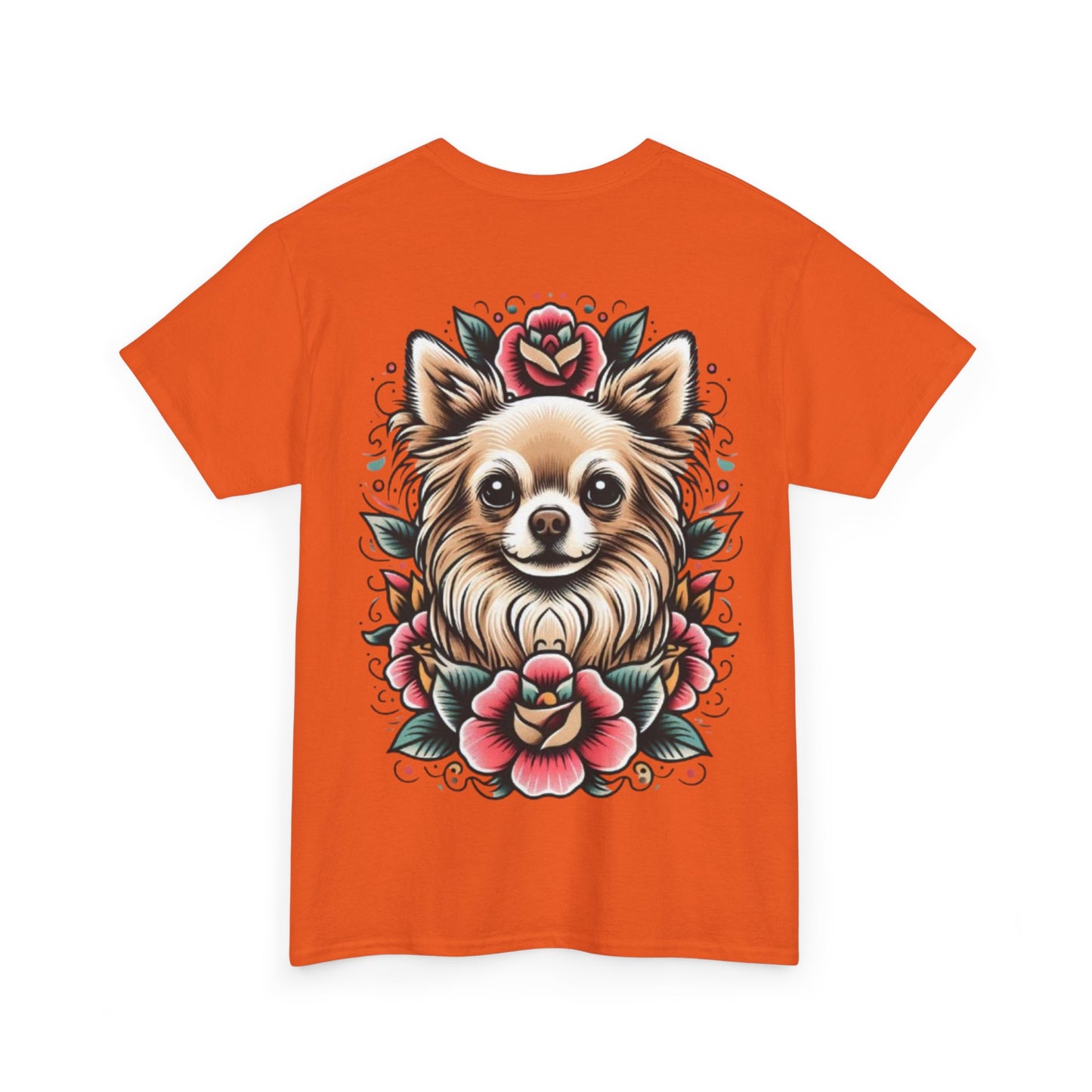 Chihuahua Floral Graphic Unisex Heavy Cotton Tee