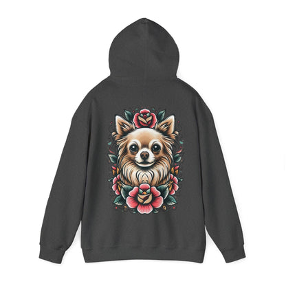 Chihuahua Floral Tattoo Hoodie - Unisex Heavy Blend™ Sweatshirt